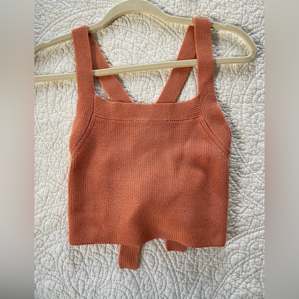 Aritzia Wilfred Terracotta Knit Top
